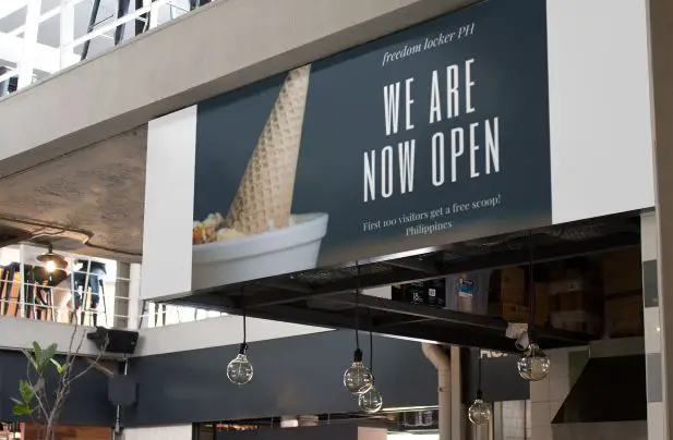 Assess business viability with the breakeven point. This picture shows a "Now Open" store.
