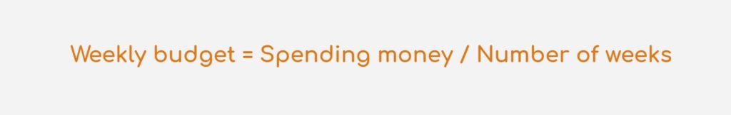 weekly budget formula for kakeibo
